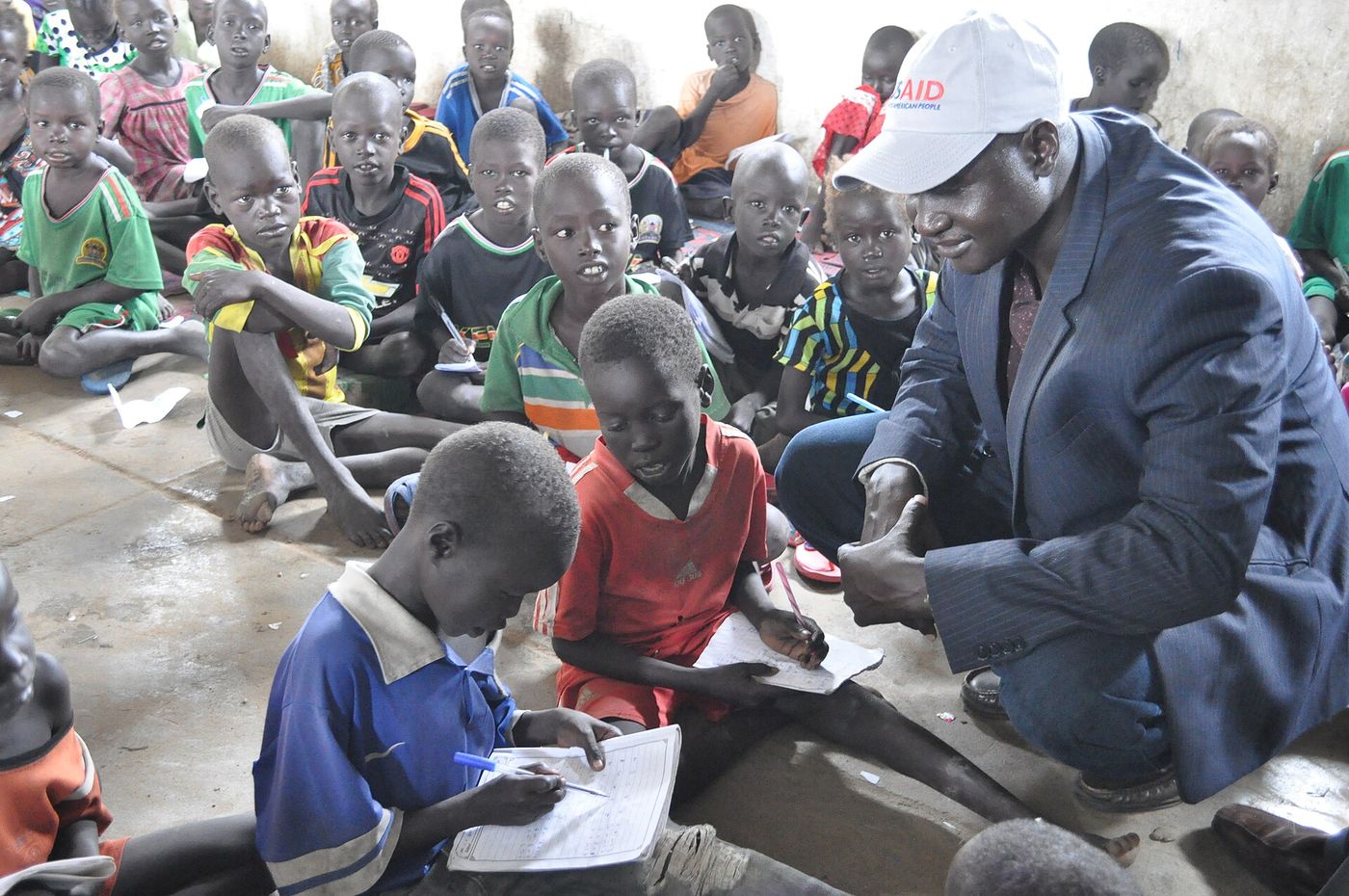 Children in an education program for out-of-school children