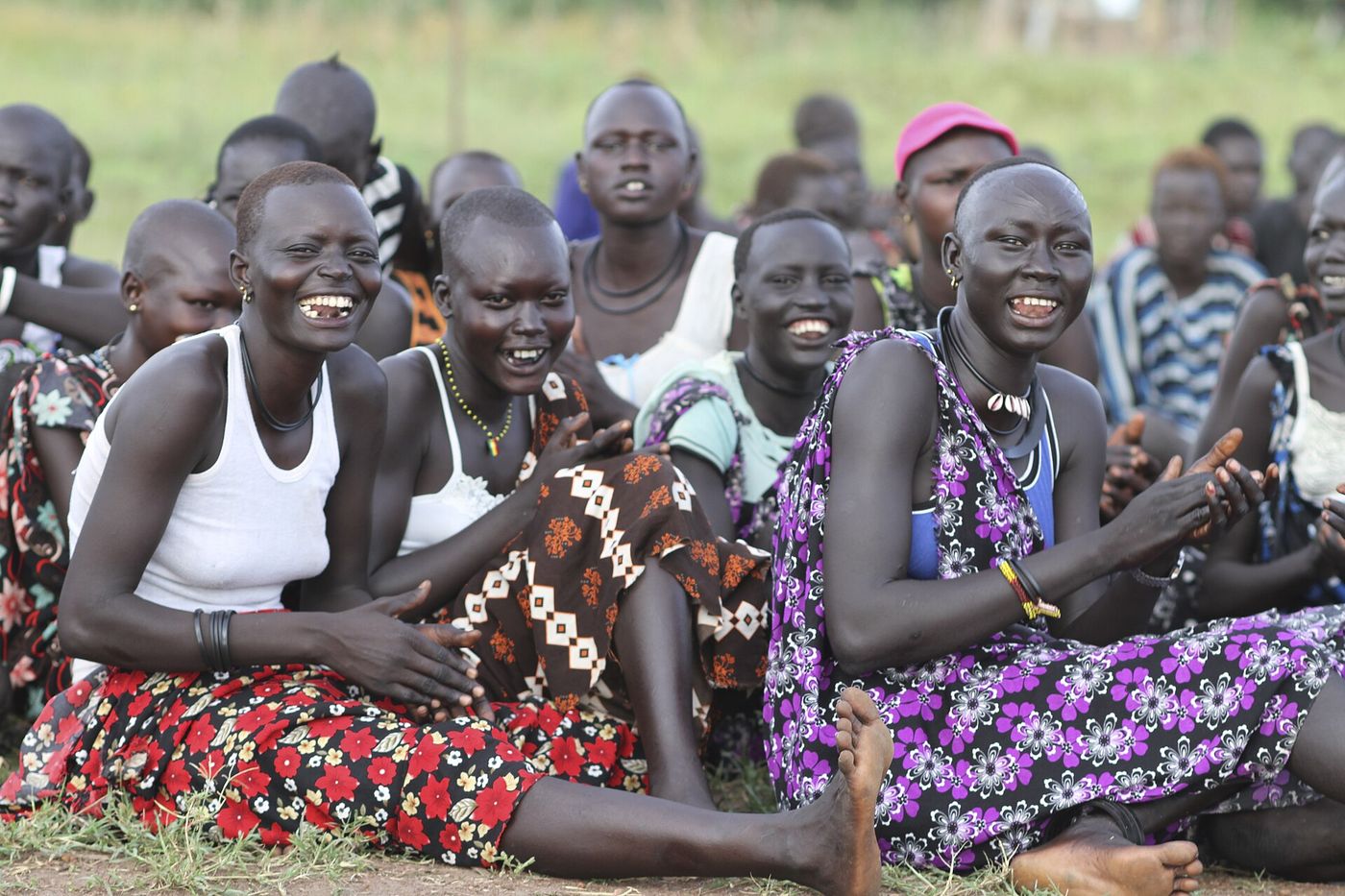 South Sudanese women together at a community gathering