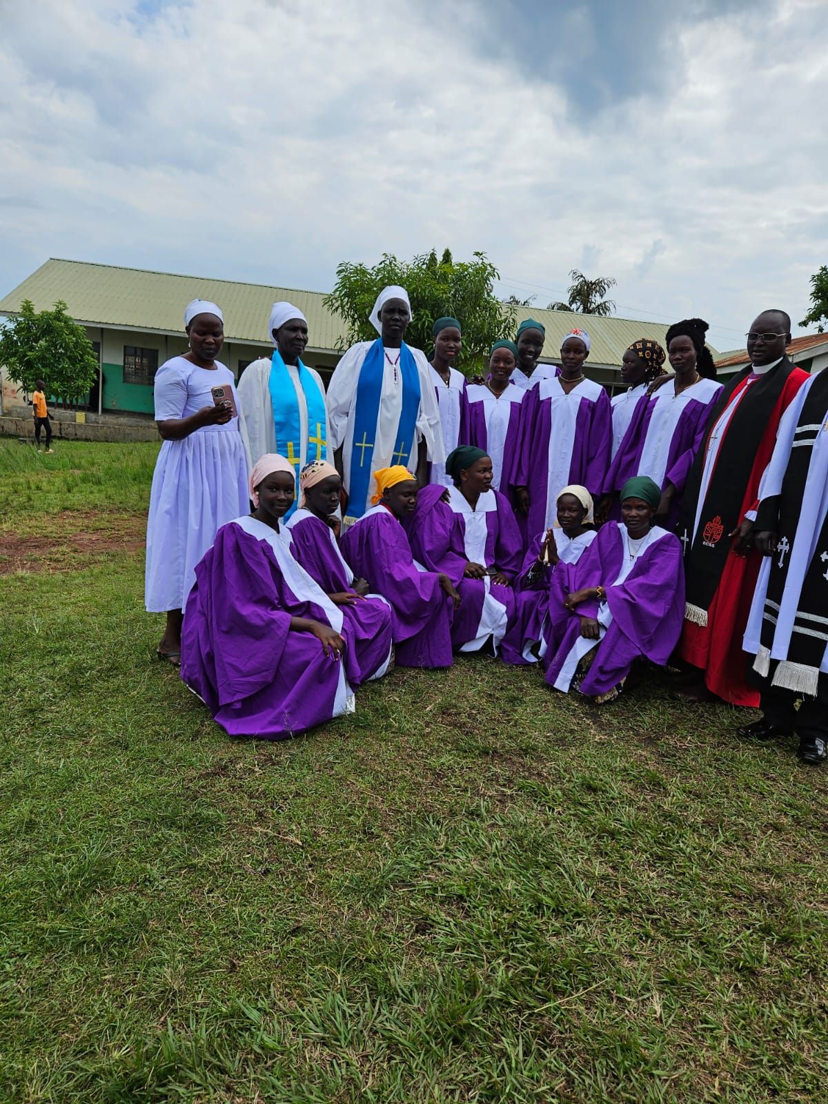 Newly dedicated choir with their clergy